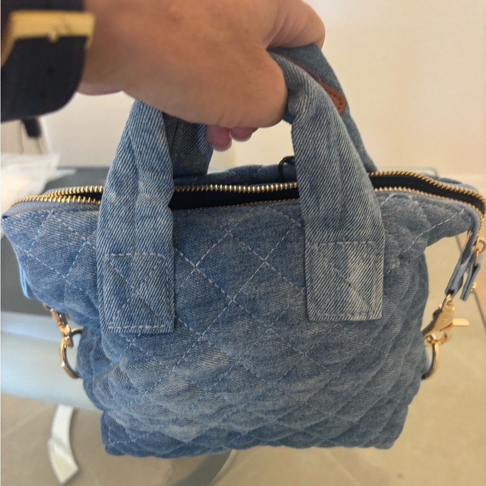 Quilted Denim Handbag Small